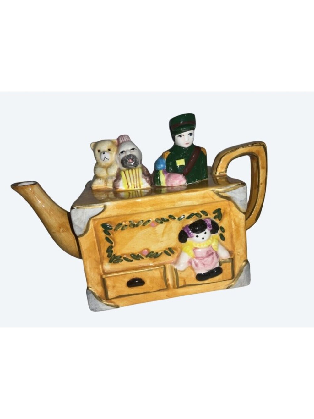 Novelty Buchase Toy Chest Toy Box Porcelain Tea Pot Vintage Ceramic